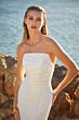 Mori Lee 15036 Monet Button Back Strapless Wedding Gown