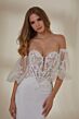 Mori Lee 2535 Monique Illusion Train Removable Sleeves Wedding Gown