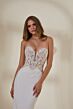 Mori Lee 2535 Monique Illusion Train Removable Sleeves Wedding Gown