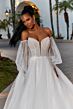 Mori Lee 2536 Madison Bishop Sleeves Plunging Neck Wedding Gown