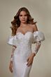 Mori Lee 2539 Malin Juliet Sleeves Illusion Back Bridal Dress