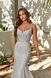 Mori Lee 2542 Mona Spaghetti Straps Beaded Lace Bridal Gown