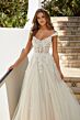 Mori Lee 2545 Marguerite Cap Sleeve Open Back Wedding Dress