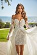 Mori Lee 2556 Maxine Detachable Overskirt Two-Way Wedding Dress