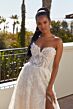 Mori Lee 2558 Magdalena Front Slit Puff Sleeves Wedding Gown