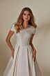 Mori Lee 30147 Lydia Back Bow Pleated Skirt Wedding Gown
