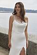 Mori Lee 12613 Nyssa Scallop Cowl Neck Wedding Dress