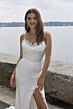 Mori Lee 12613 Nyssa Scallop Cowl Neck Wedding Dress