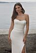 Mori Lee 12615 Nori Curved Neck Fit-And-Flare Wedding Gown