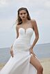 Mori Lee 15053 Parvati Asymmetric Waist Ruched Bridal Gown