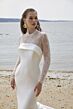 Mori Lee 15056 Pepper Straight Neck Fit-And-Flare Bridal Gown