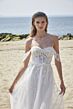 Mori Lee 15057 Penny Godet Skirt Removable Sleeve Wedding Dress