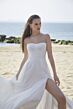 Mori Lee 15058 Pania Removable Sleeve Ruched Wedding Gown