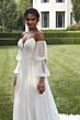 Mori Lee 2609 Pearlina Bishop Sleeve Cutout Back Bridal Gown