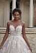 Mori Lee 2614 Peony Bateau Neck Cap Sleeve Wedding Gown