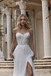 Mori Lee 2620 Prospera Bishop Sleeve High Slit Bridal Dress