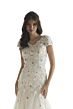 Mori Lee 30168 Nia V-Neck Short Sleeve Bridal Dress
