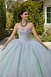 Mori Lee 60184 Basque Waist Ruched Bodice Quinceanera Dress