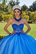Mori Lee 89427 Scalloped Train Sheer Bodice Quince Gown