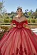 Mori Lee 89427 Scalloped Train Sheer Bodice Quince Gown