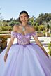 Mori Lee 89427 Scalloped Train Sheer Bodice Quince Gown