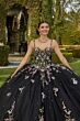 Mori Lee 89435 Floral Embroidery Spaghetti Straps Sweet 16 Gown