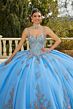 Mori Lee 89435 Floral Embroidery Spaghetti Straps Sweet 16 Gown