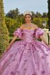 Mori Lee 89436 Puff Sleeve Metallic Sweet 16 Gown