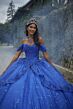 Mori Lee 34103 Cowl Neck Tiered Skirt Quinceanera Gown