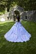 Mori Lee 89448 Cowl Neck Sheer Bodice Quince Dress