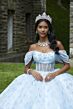 Mori Lee 89450 Cowl Neck Illusion Bodice Quince Gown