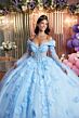 Mori Lee 89505 Off-The-Shoulder Back Bow Sheer Sleeve Dress