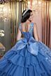 Mori Lee 89507 Removable Sleeve Ruffle Back Illusion Bodice Dress