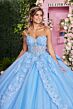 Mori Lee 89509 Off-The-Shoulder Pannier Skirt Sheer Bodice Dress