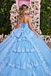 Mori Lee 89509 Off-The-Shoulder Pannier Skirt Sheer Bodice Dress