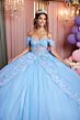 Mori Lee 89509 Off-The-Shoulder Pannier Skirt Sheer Bodice Dress