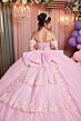 Mori Lee 89509 Off-The-Shoulder Pannier Skirt Sheer Bodice Dress
