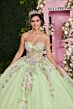 Mori Lee 89510 Ruffle Hem Sheer Bodice Removable Sleeve Dress