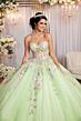 Mori Lee 89510 Ruffle Hem Sheer Bodice Removable Sleeve Dress