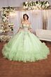 Mori Lee 89510 Ruffle Hem Sheer Bodice Removable Sleeve Dress