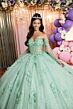 Mori Lee 89512 Sage Green Vestido XV Anos