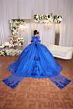 Mori Lee 89513 Illusion Side Back Bow Streamer Cold-Shoulder Dress