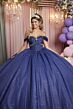 Mori Lee 89515 Off-The-Shoulder Beaded Fringe Bodice Dress