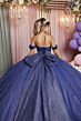 Mori Lee 89515 Off-The-Shoulder Beaded Fringe Bodice Dress