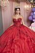Mori Lee 89516 Puff Sleeve Back Bow Removable Train Dress