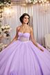 Mori Lee 89524 Sweetheart Neck Sheer Bodice Rosette Hem Dress