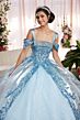 Mori Lee 89525 Detachable Strap Foldover Neck Metallic Dress