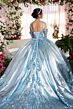 Mori Lee 89525 Detachable Strap Foldover Neck Metallic Dress