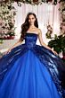 Mori Lee 89525 Detachable Strap Foldover Neck Metallic Dress