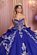 Mori Lee 89526 Puff Sleeve V-Neck Sheer Bodice Dress